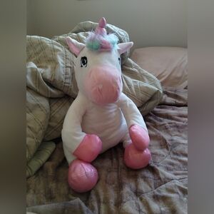 Stuffed Unicorn with Pink and Blue